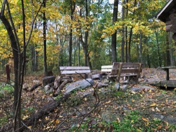  benches and fire circle 