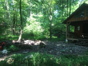  front of shelter and fire circle 