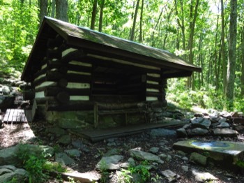  the (old) shelter (note swing seat on left) 